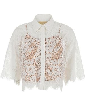 MICHAEL Michael Kors Lace Button Shirt - White