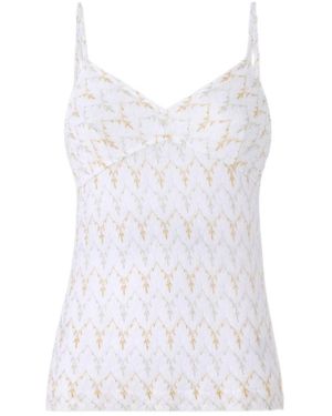 Missoni Tone-On-Tone Zig Zag Lace Tank Top - White