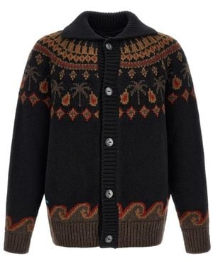 Alanui Sweet Winter Patterned Cardigan - Black