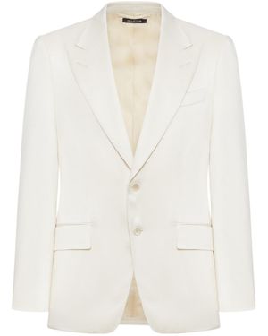 Tom Ford Single Breasted Tailored Jacket - White
