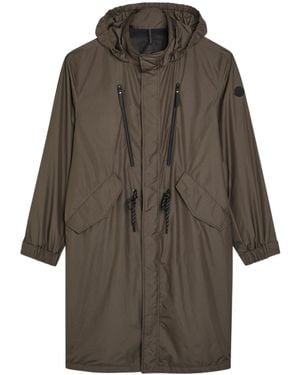 Moncler Alisa Hooded Shell Parka Coat - Gray