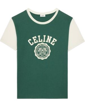 Celine Blason Regular T-Shirt - Green