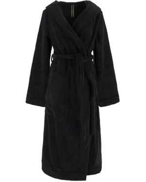 Rick Owens Pentagram Hooded Bathrobe - Black