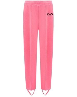 Vetements Oval Logo Printed Jogging Trousers - Pink