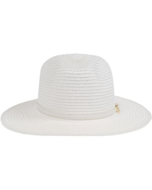 Melissa Odabash Woven Fedora Hat - White