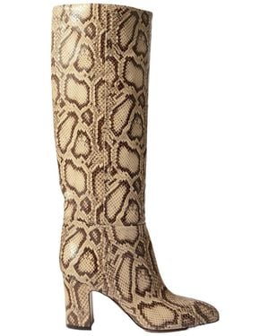 Paris Texas Lavinia Snake-Effect Leather Knee-Boots - White
