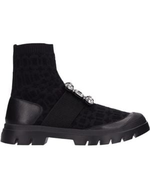 Roger Vivier Ankle Boots With Metal Applications - Black