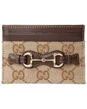 Gucci Card Case With Horsebit - Brown