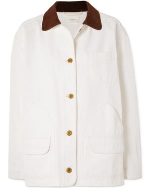 Doen Pascual Corduroy-Trimmed Cotton Jacket - White