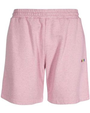 MSGM Logo Embroidered Shorts - Pink