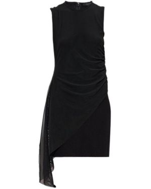 AllSaints Sleeveless Ruched Asymmetric Mini Dress - Black
