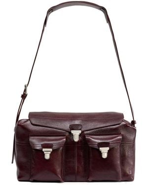 Lemaire Week-End Gear Shoulder Bag - Purple