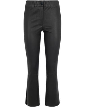 Arma Button Zipper Casual Trousers - Black