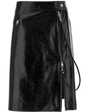 Courreges Zipped Vinyl' Skirt - Black