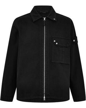 Stone Island Simple Denim Shirt - Black