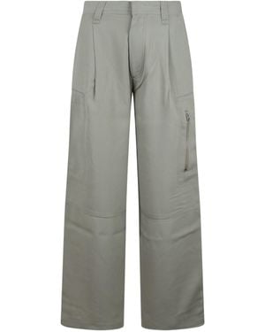 Ami Paris Straight-Leg Cargo Pants - Gray