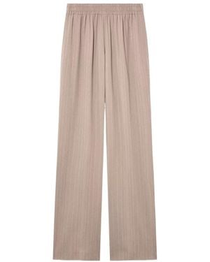 Golden Goose Pinstripe Elasticated Waist Trousers - Natural