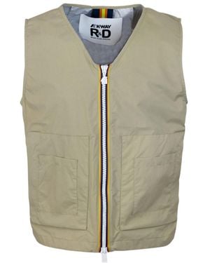 K-Way V-Neck Zip-Up Gilet - Green