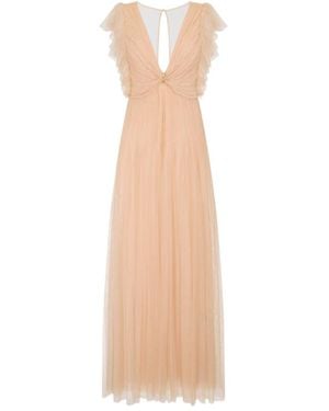 Elisabetta Franchi Carpet Tulle Dress - White