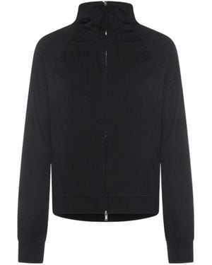 Thom Krom Funnel Neck Zip Knitted Sweater - Black
