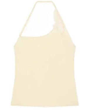 Courreges Courrèges Lace Asymmetrical Top - Natural