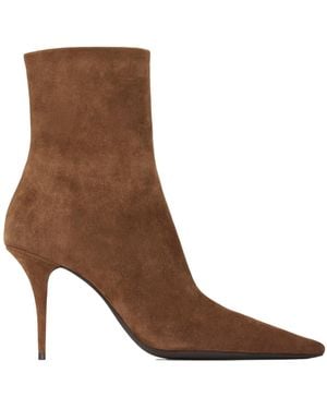 Saint Laurent Ashley Booties - Brown