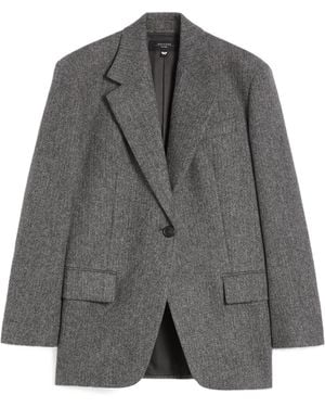 Weekend by Maxmara Single-Breasted Tailored Blazer - Grey