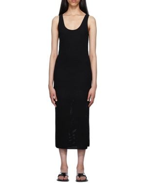 FRAME Sleeveless Crochet-Knit Maxi Dress - Black