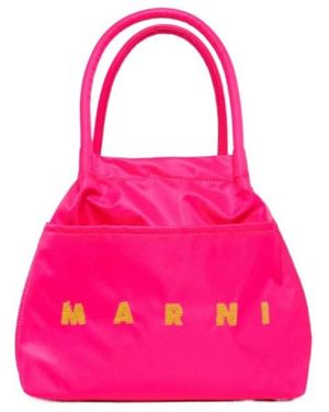 Marni マルニ キッズ ロゴディテール ショルダーバッグ - Pink
