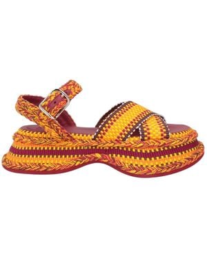 Chloé Woven High-Heel Sandals - Orange