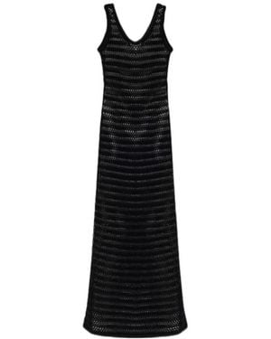 Alaïa Openwork Maxi Dress - Black