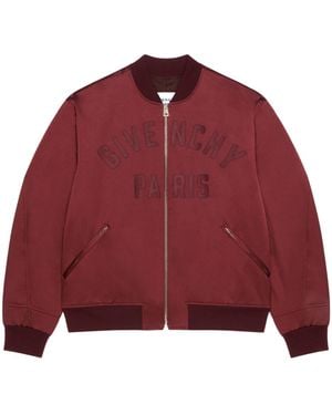 Givenchy Paris Couture Seam Bomber Jacket - Red