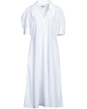 Ganni Minimalist Flared Skirt - White