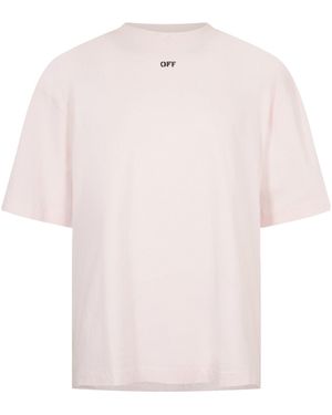Off-White c/o Virgil Abloh Paint Arrow Oversized T-Shirt - Pink