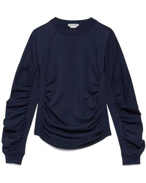 JW Anderson Ruched Raglan-Sleeve Sweatshirt - Blue