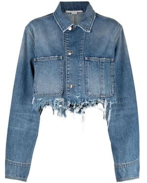 Stella McCartney Distressed Denim Jacket - Blue