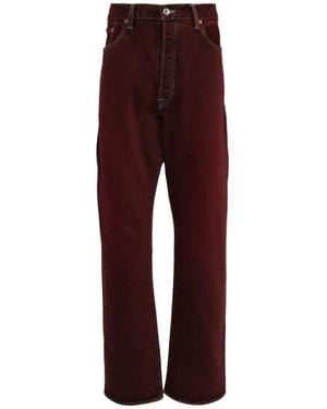 Doublet Straight-Leg Jeans - Red