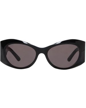 Balenciaga Minimalist Cat-Eye Sunglasses - Black