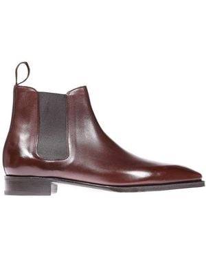 John Lobb Logo Booties - Brown