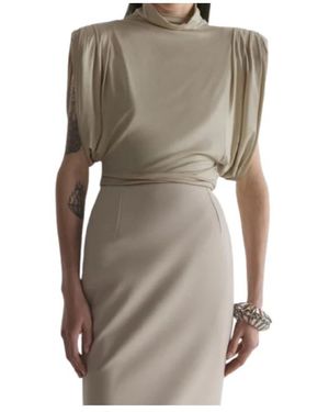 Mugler Turtleneck Top - Grey