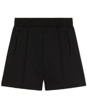 Palm Angels Curved Logo Track Shorts - Black