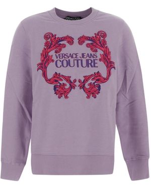 Versace Jeans Couture Long-Sleeved Sweater - Purple