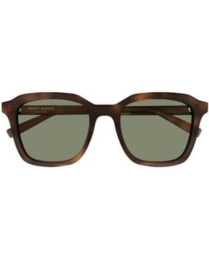 Saint Laurent Sl 457 Rectangular Sunglasses - Green
