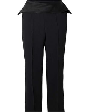 Maticevski Crepe Straight-Leg Trousers - Black