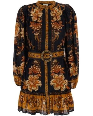 FARM Rio Majestic Garden Belted Mini Dress - Multicolour