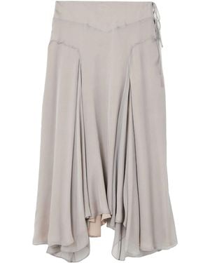 Kallmeyer Pleated Silk-Chiffon Skirt - Gray
