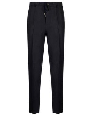 Peserico Drawstring Tailored Trousers - Blue