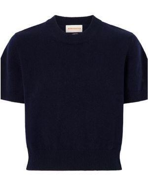 &Daughter Wool Short-Sleeved Jumper - Blue