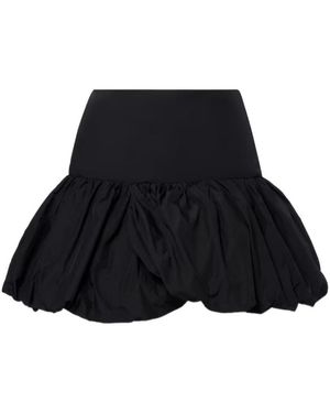 ROTATE BIRGER CHRISTENSEN Pleated Ruffle Skirt - Black