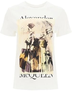 McQueen Item O-Neck Short-Sleeved T-Shirt - White